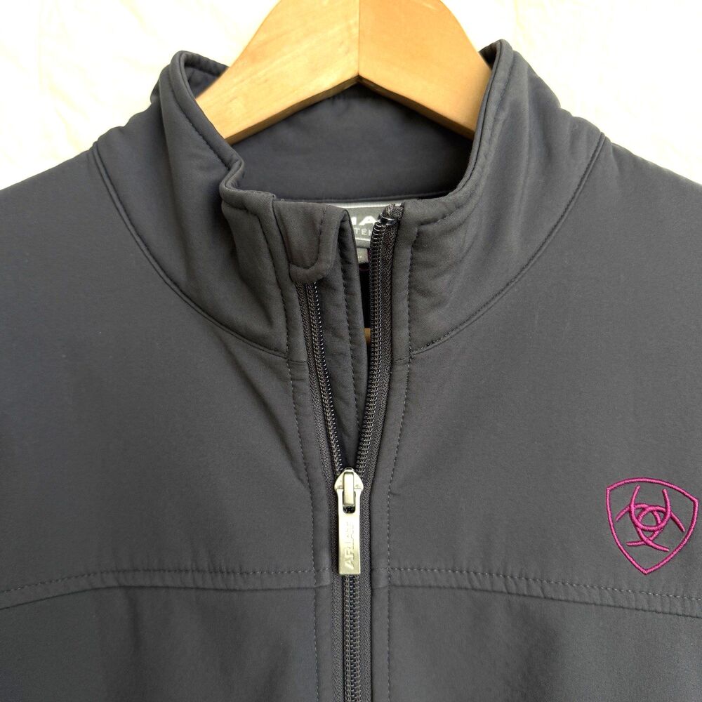 Ariat Women's New Team Softshell Wind & Water Resistant Jacket Grey XL - Picture 5 of 15